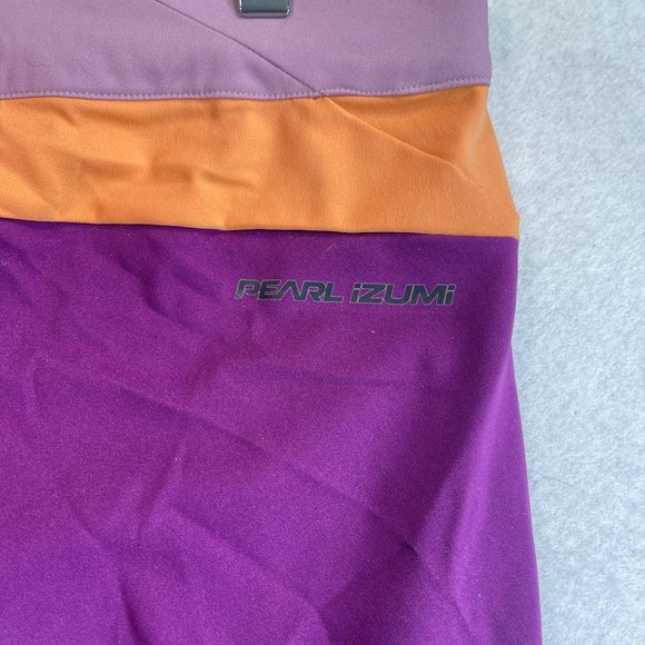 PEARL IZUMI Womens L Purple Orange Canyon MTB Cycling Shorts Adjustable Waist - Picture 9 of 13